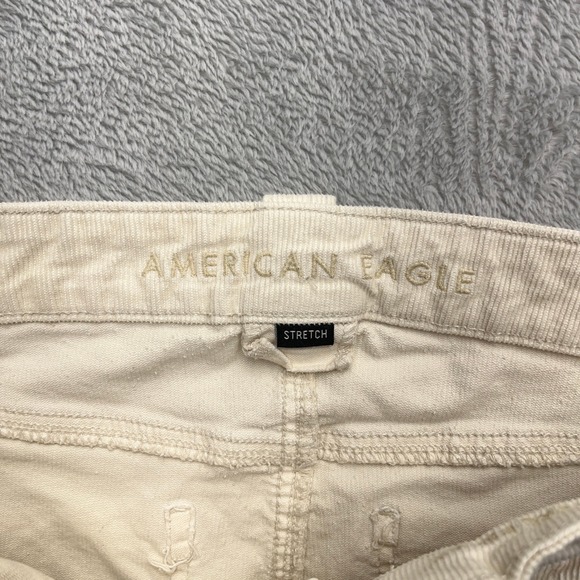 American Eagle Outfitters Festival Flare Corduroy Pants 8 Beige Cotton Stretch - Picture 5 of 9